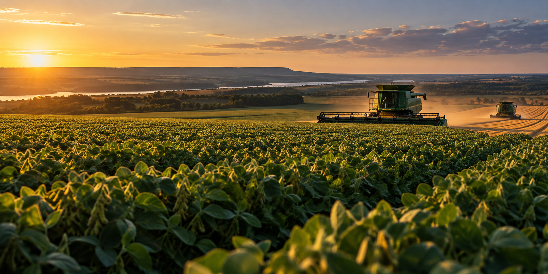 Paisagem agrícola e operação de colheita